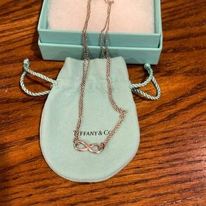 Tiffany infinity double chain necklace